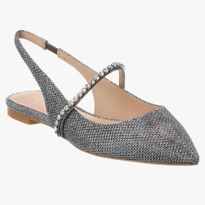 New Stuart Weitzman Crystalline Slingback Flats Size 5